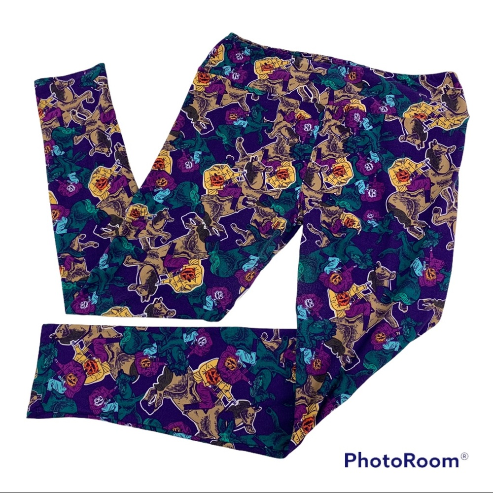 LuLaRoe HEADLESS HORSEMAN Halloween Leggings TC